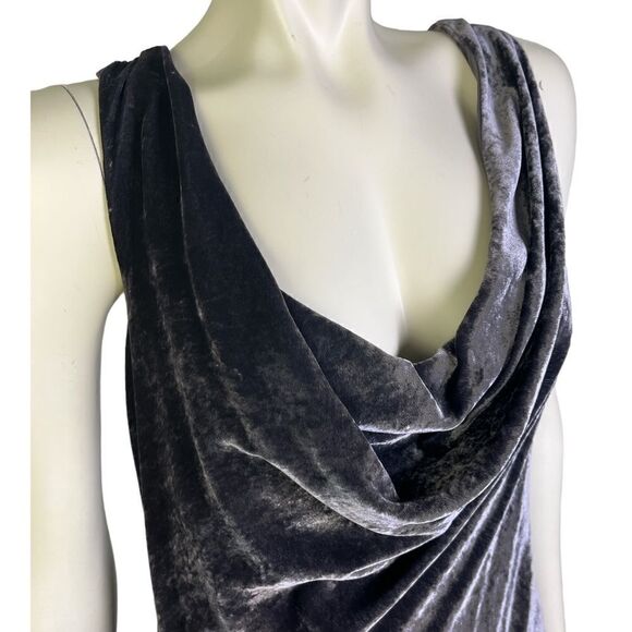 Nicole Miller Like New Sleeveless Sheath Cowl Neckline Size 8 in Velour PERFECT! - Picture 3 of 5